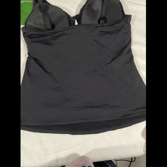 NEW $105 Sea Level Cross Front Tankini‎ Top in Black [SZ 10 US ] - Picture 11 of 12
